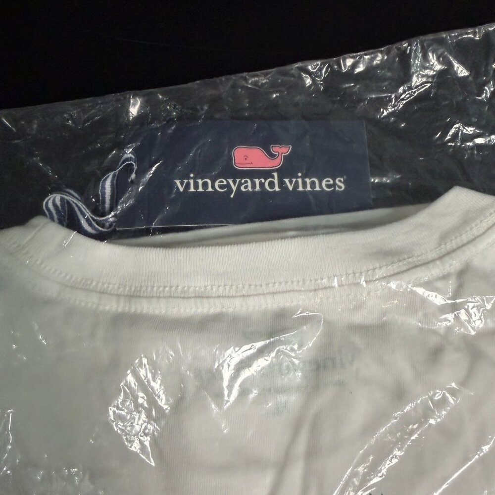 NWT Vineyard Vines Men's Family’s Best Friend Dog HOLIDAYS White LS Shirt - XL - Picture 4 of 5